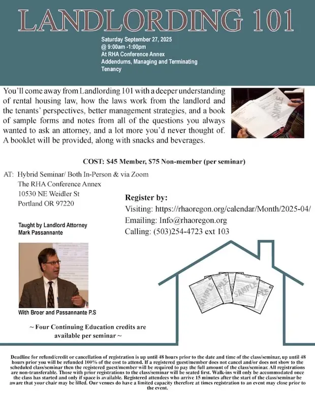 Landlording 101 Flyer
